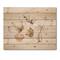 Designart - Bouquets Of Wildflowers In Gold Vases I - Traditional Print on Natural Pine Wood